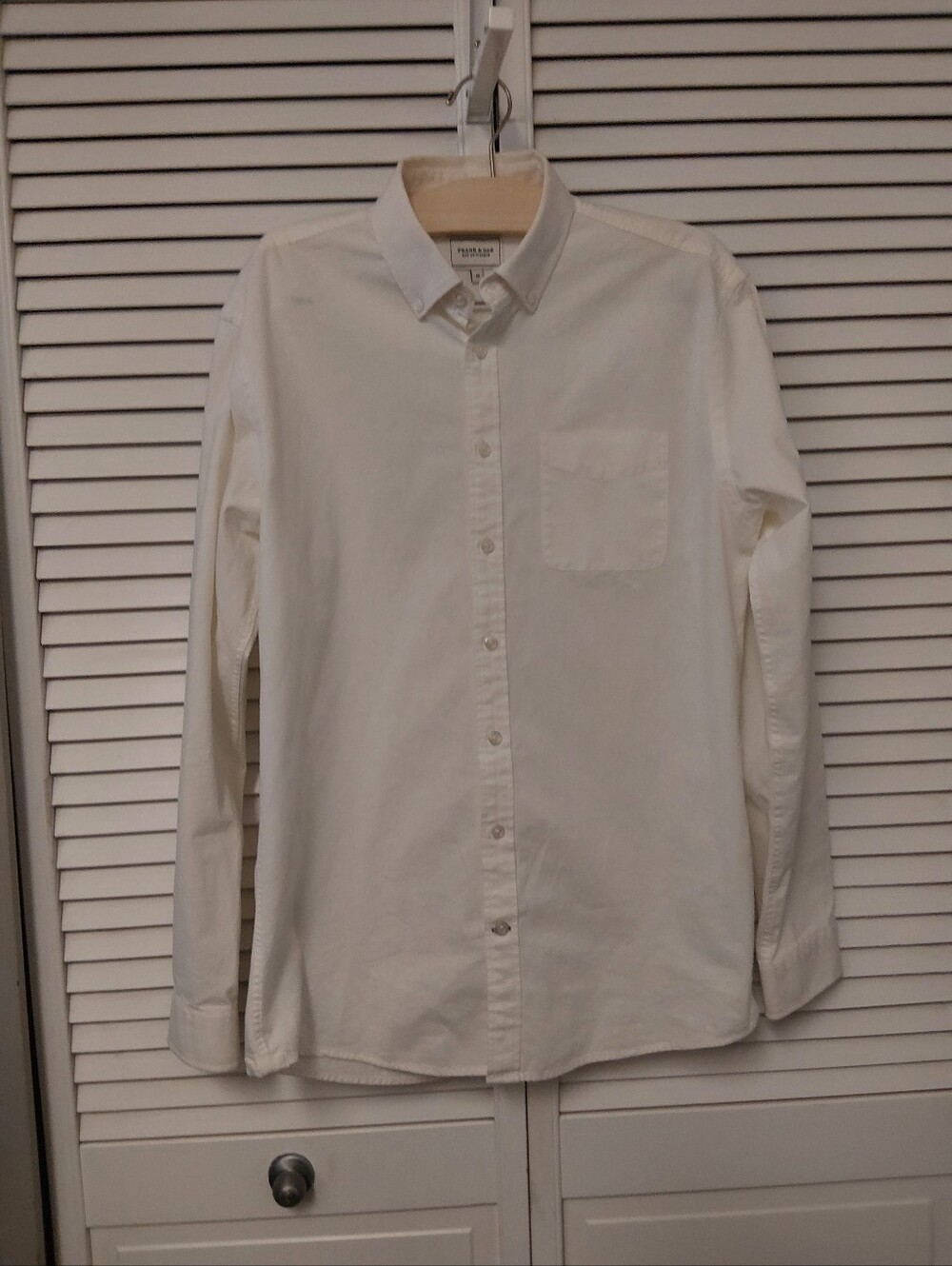 Frank & Oak Men's White Oxford Button-Down Shirt